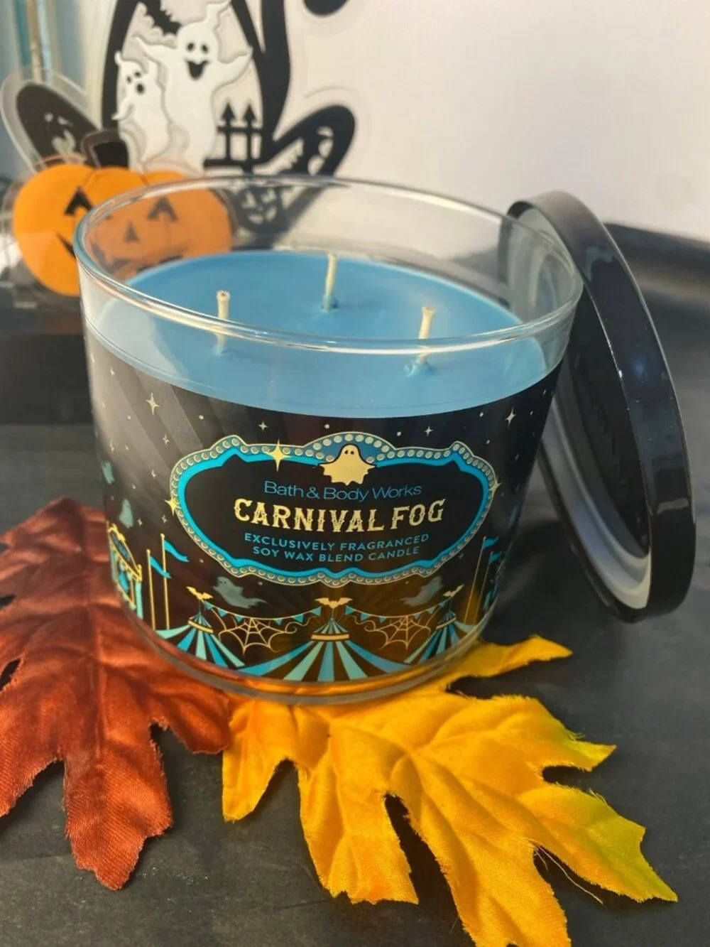 Halloween “Carnival Fog” Bath & Body Works New 3 Wick Candle